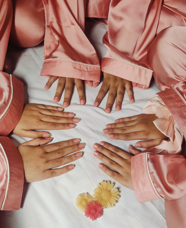 Pink Night Silk Set