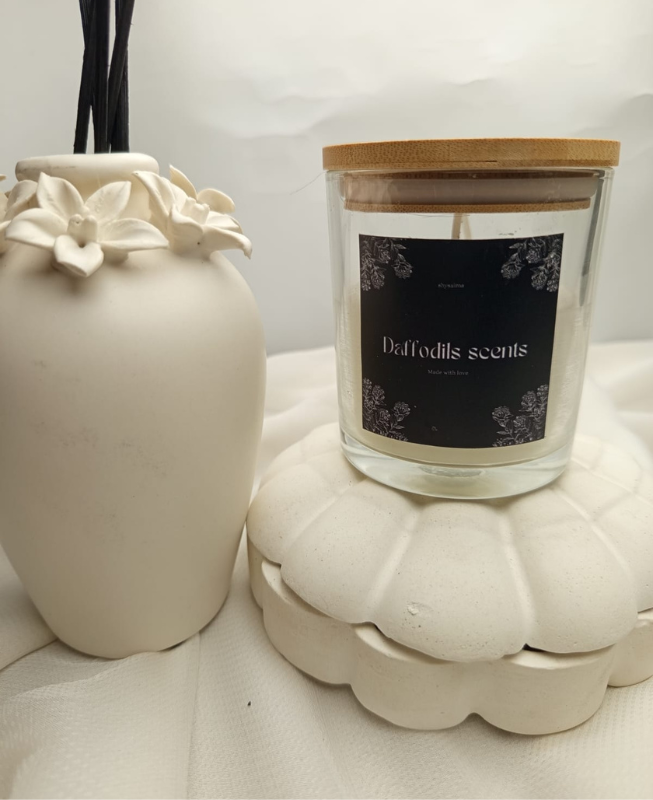 Daffodils Scented Candle Jar