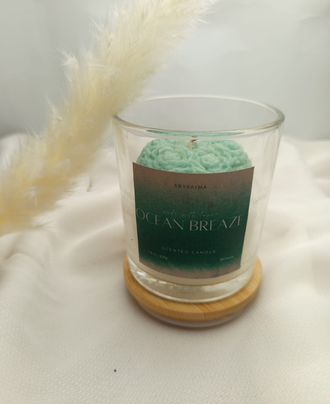 Ocean Breeze Scented Candle Jar