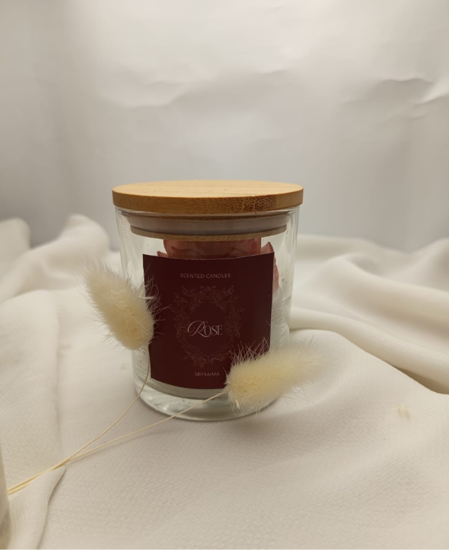 Rose Scented Candle Jar