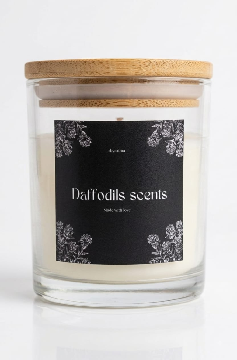 Daffodils Scented Candle Jar