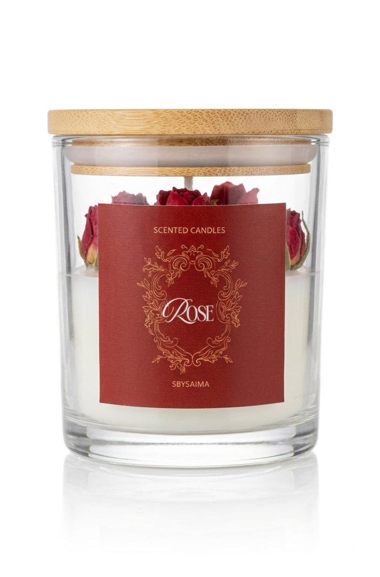 Rose Scented Candle Jar